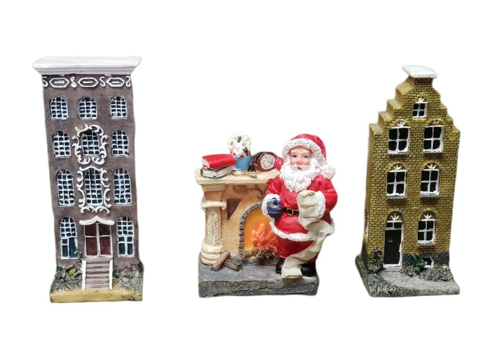 K's Collection Holiday Christmas Santa Fireplace & Home Decor Displays